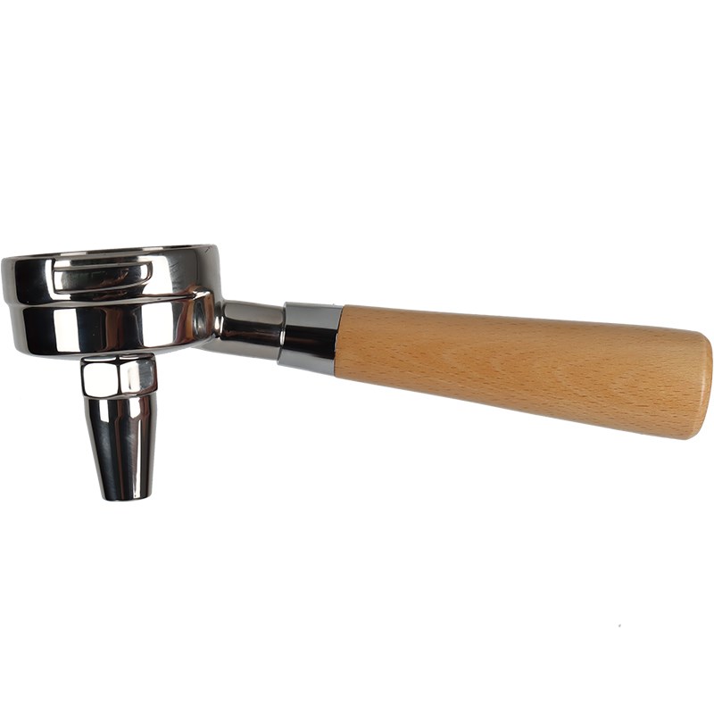 商用咖啡机萃茶手柄E61冲煮头通用不锈钢实木把手改装器具58MM