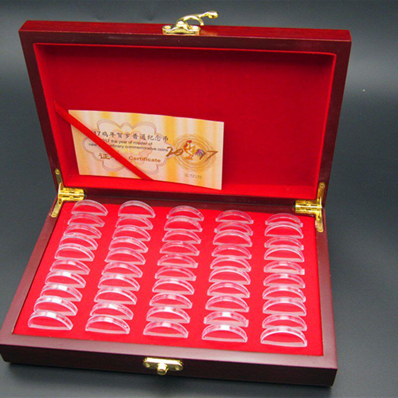 硬币收藏盒纪念币收纳箱硬币圆盒存放盒透明圆盒箱纪念币礼品盒