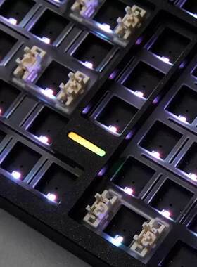 SCC100键盘套件RGB三模快拆2U0类100配列钢板卫星轴Gasket结构