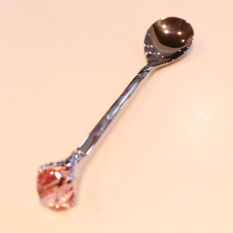 钻石水晶餐具304不锈钢叉子勺子搅拌棒西餐叉勺学生饭勺大头勺