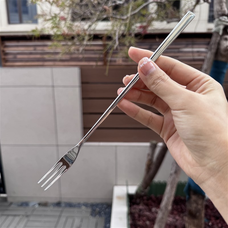 自留款304不锈钢长柄咖啡勺搅拌棒蜂蜜甜品勺子加长冰勺水果叉子