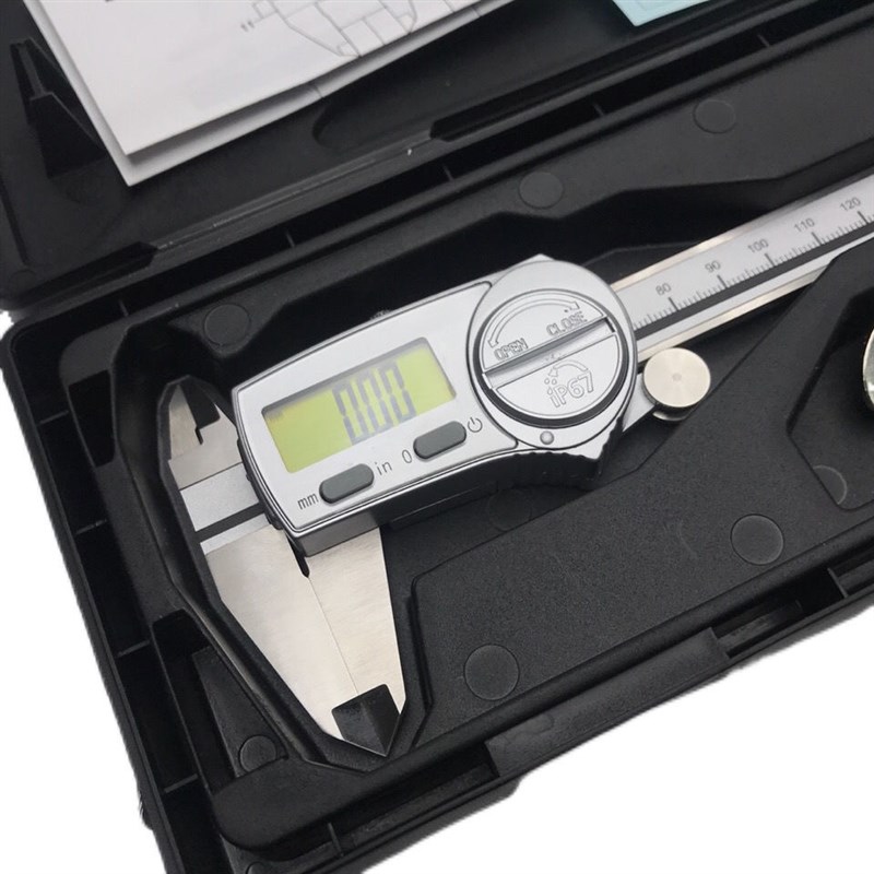 特马IP67防油防水数精度不锈钢电子卡尺150-200-300mm数显卡尺