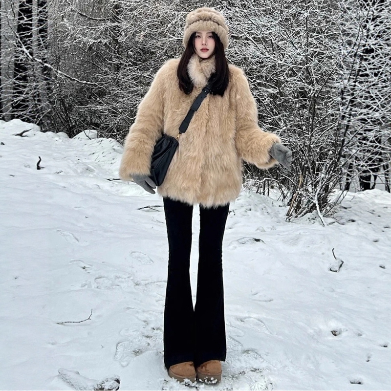 黑色微喇牛仔裤女2025年秋冬新款加绒加厚高腰显瘦弹力修身马蹄裤