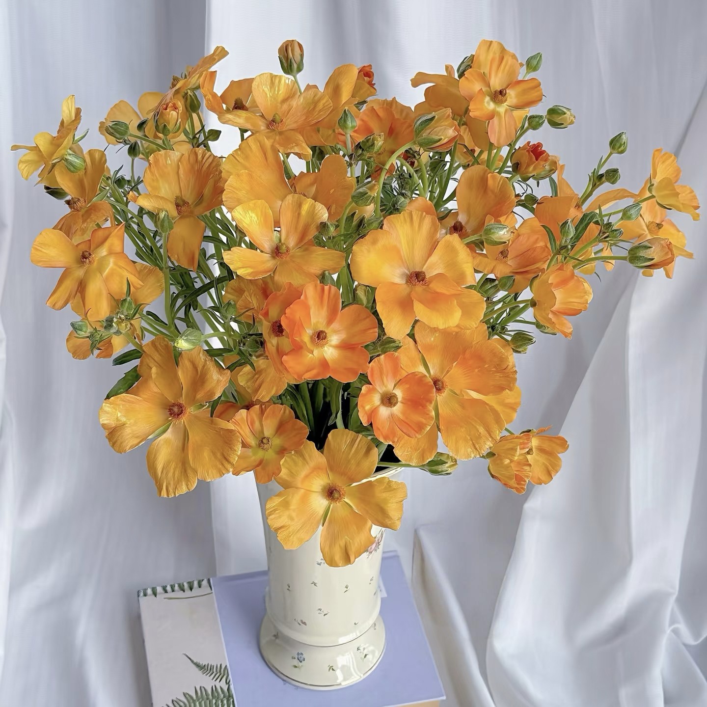 【云舍臻选】油画橙蝴蝶洋牡丹 任意组合2单或以上包邮,鲜花速递/花卉仿真/绿植园艺,花材,淘宝优惠券,粉丝福利购,淘宝优惠卷