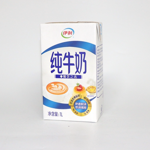 伊利纯牛奶 早餐烘焙咖啡拉花打奶泡餐饮专用牛奶1L*12盒整箱包邮