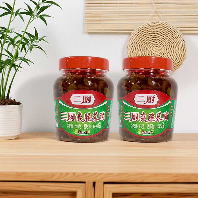 三厨爽脆菜脯450g*2酱腌菜脆萝卜下饭菜开胃泡菜香辣脆酸海南特产