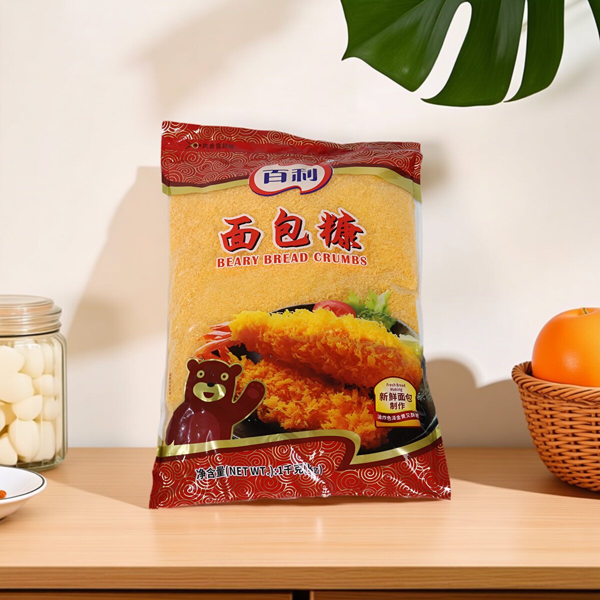 百利面包糠1kg 金黄色油炸香蕉炸鸡排炸排骨饼油炸面包屑包裹粉