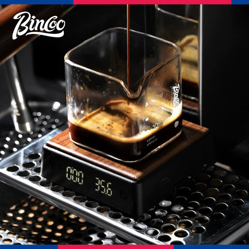Bincoo意式咖啡机专用迷你电子秤家用智能可携式咖啡豆称重计时工