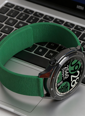 适用小米watch5手表带S4sport荔枝纹磁吸硅胶腕表带运动S3智能S2手表s1pro男士color2女生41mm配件