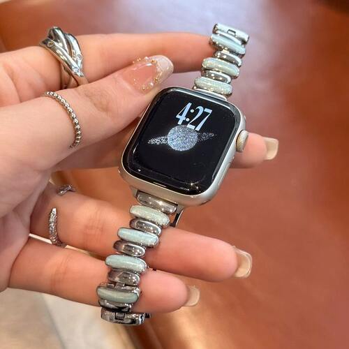 适用华为watchfit5手表带5pro不规则金属仿陶腕表带fit4运动4pro智能fit3女生夏季表链透气