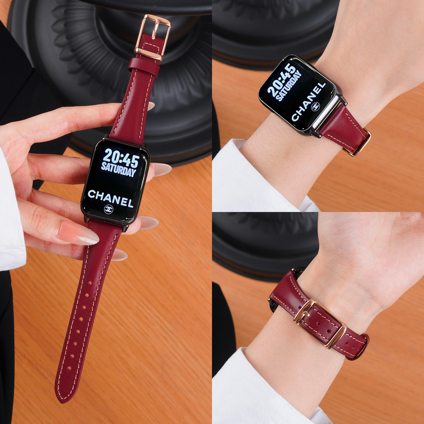 适用小米手环9pro显瘦版小蛮腰真皮表带8pro运动红米watch6智能5手表腕表带watch4女生秋冬高级感复古红