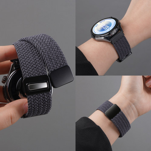 适用华为GT7手表watch6pro磁吸扣编织表带gt7pro腕表带gt6pro运动watch5智能gt5pro男士4pro秋冬ultimate2
