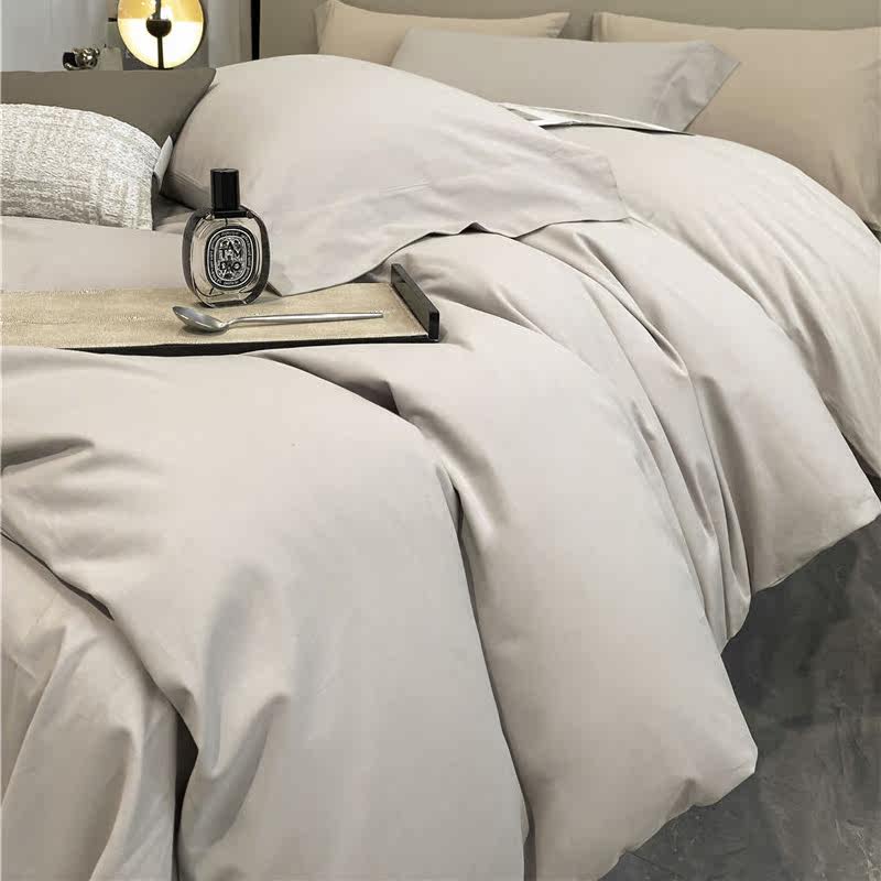 多喜爱A类轻奢长绒棉被套单件全棉纯棉加厚磨毛纯色被罩150x200x2