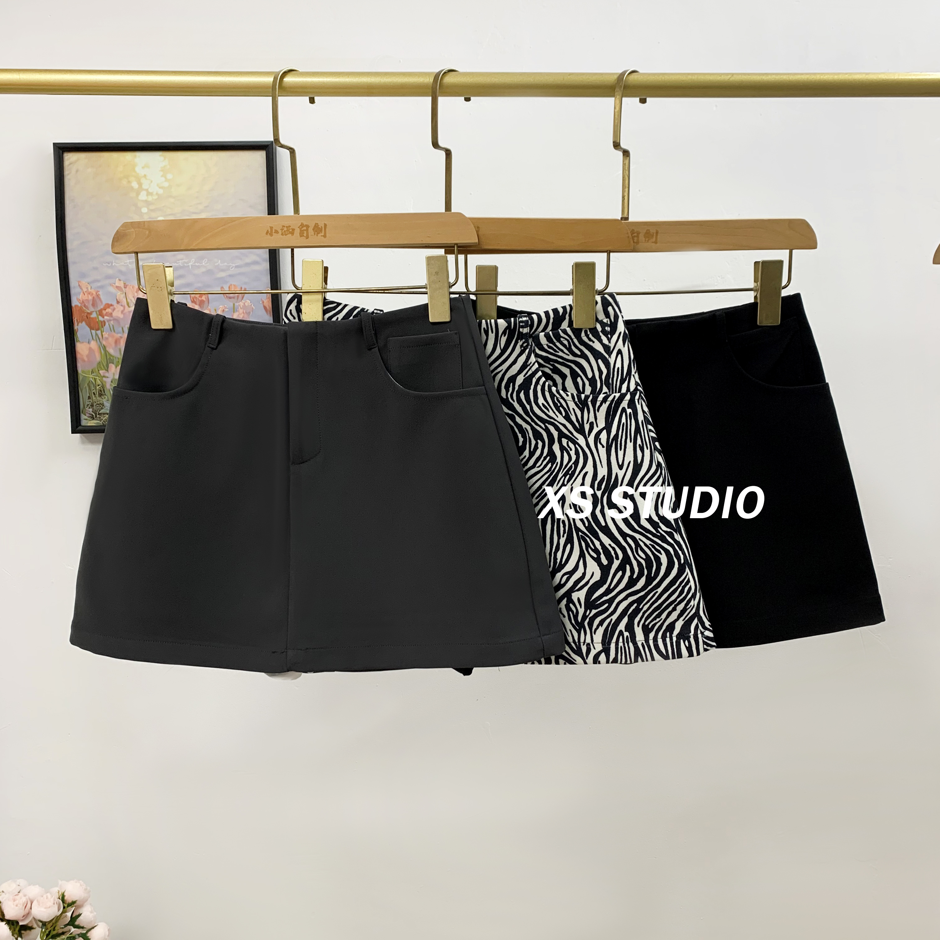 简约半身A字裙性感气质