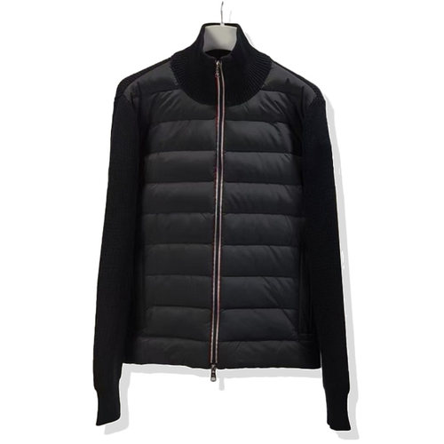 2025新冬款TOPSTONEY针织拼接羽绒服立领拉链外套轻薄保暖男女款