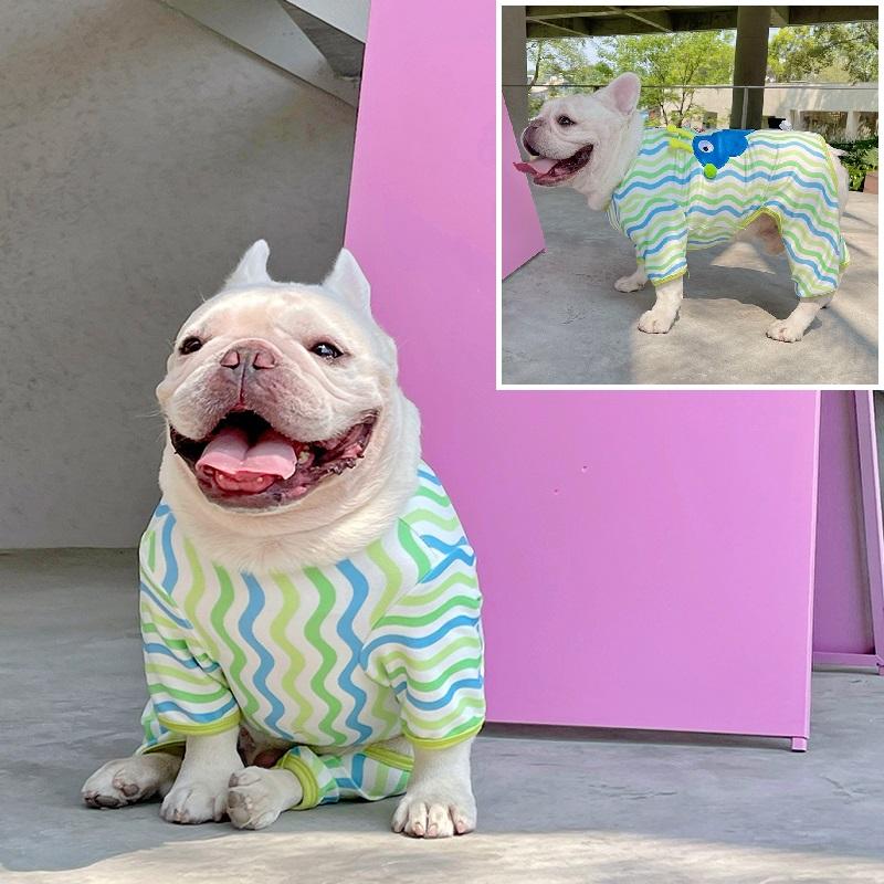 秋冬款法斗巴哥德绒四脚衣睡衣