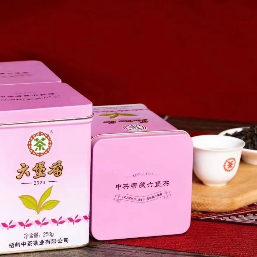 中茶老八中紫罐窖藏 六堡茶 2023特级250克 2019年陈化铁罐