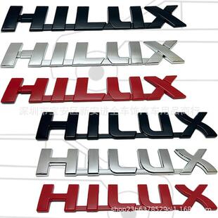 HILUX车标 适用于丰田海拉克斯改装英文字母HILUX车尾箱贴标 后标