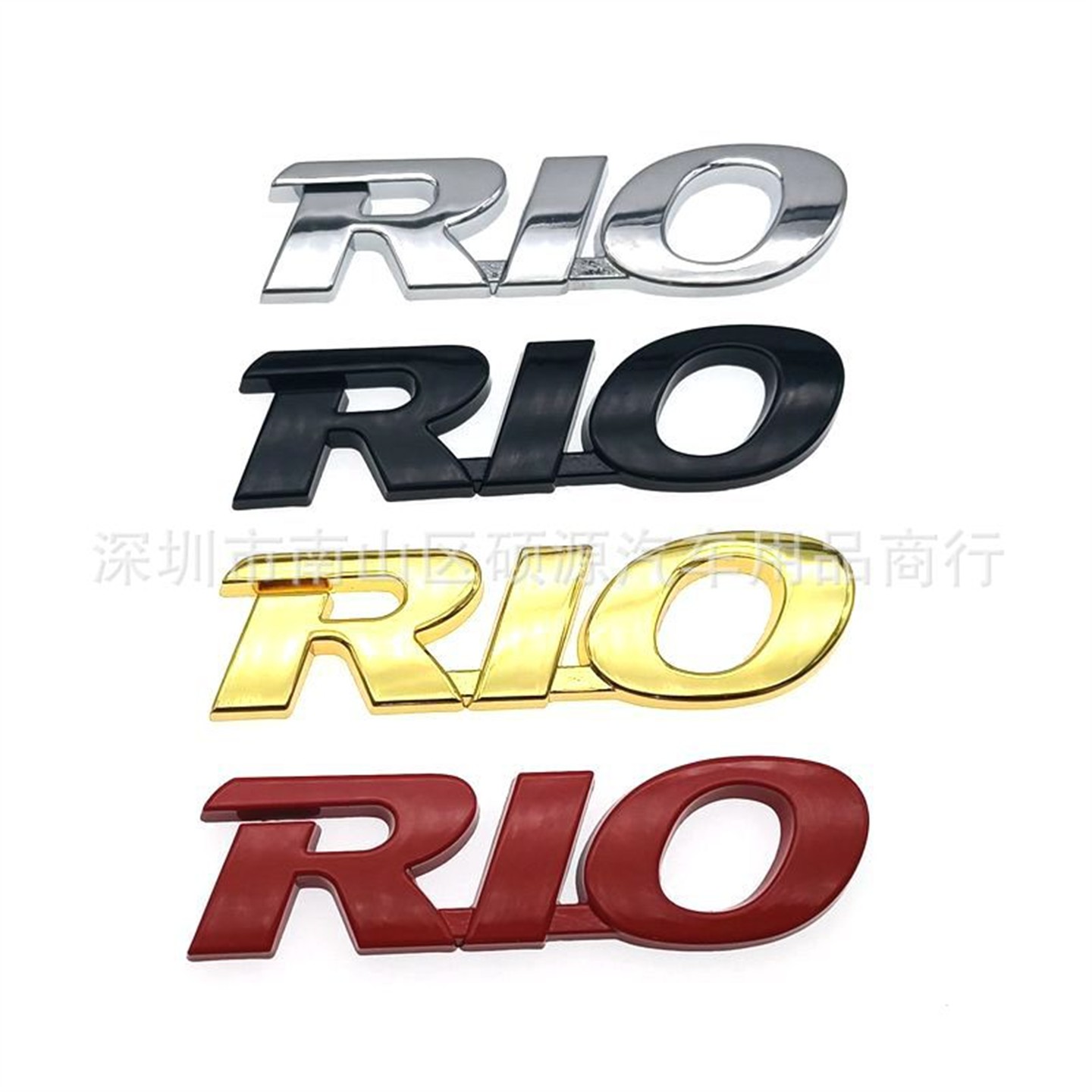 RIO适用于起亚锐欧RIO 尾标贴 车标英文车贴金属字母贴