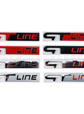 GTLINE车标适用于雷诺起亚金属改装GTLINE车身贴标后标叶子板侧标