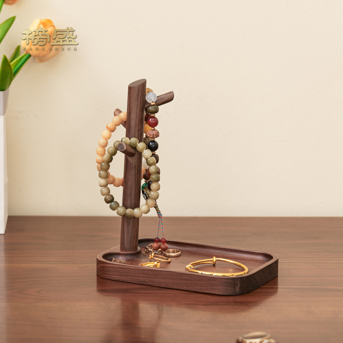 胡桃木钥匙收纳架玄关摆件首饰手串文玩实木展示架眼镜手表摆放架,收纳整理,首饰架,淘宝优惠券,粉丝福利购,淘宝优惠卷