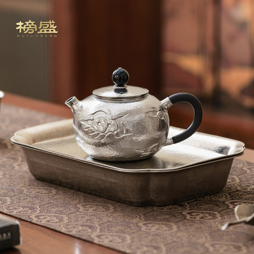 榜盛纯钛流水生财功夫茶壶