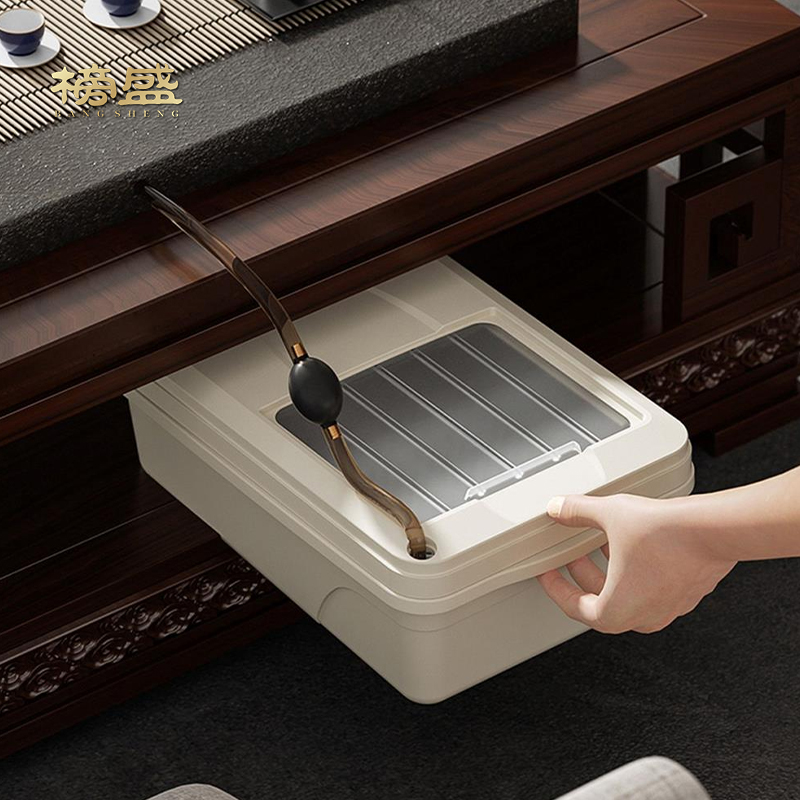 榜盛茶台茶水桶废水桶储水矮款干湿分离茶渣桶垃圾桶高端茶具配件