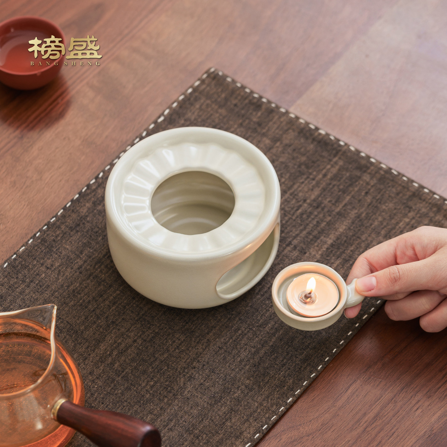 榜盛汝窑温茶炉蜡烛加热底座煮茶炉家用中式高端茶具配件温茶器,餐饮具,煮茶炉,淘宝优惠券,粉丝福利购,淘宝优惠卷