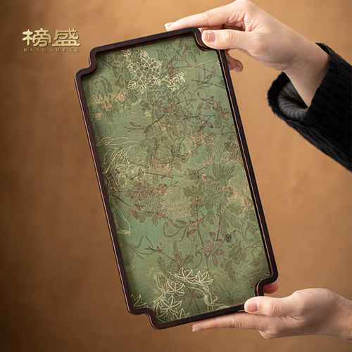 榜盛中式复古重竹壶承收纳盘茶台