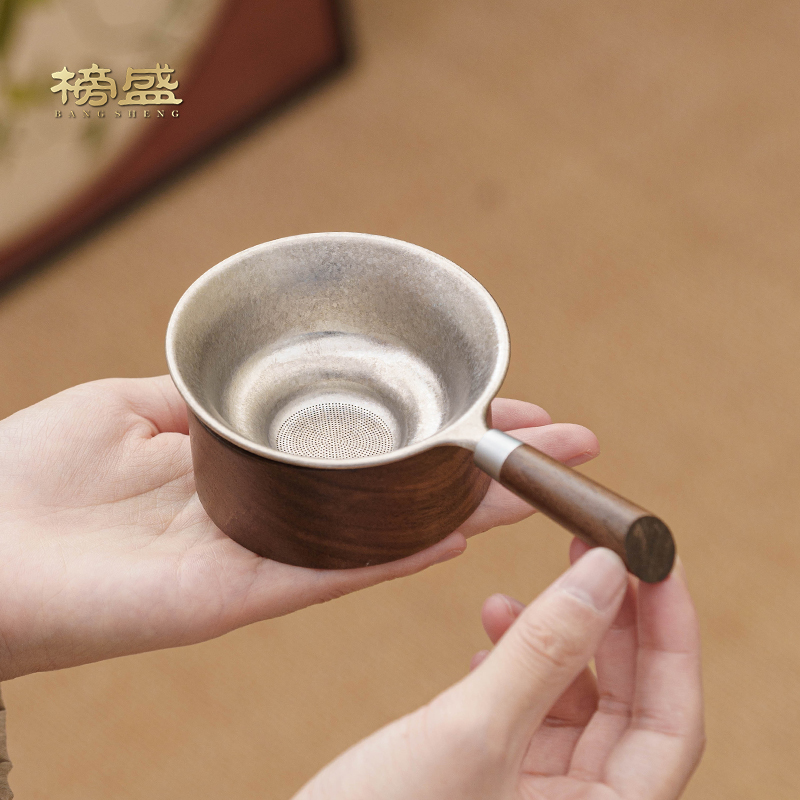榜盛 纯钛茶漏茶滤千孔一体滤茶器超细茶叶滤网茶隔公道杯过滤网