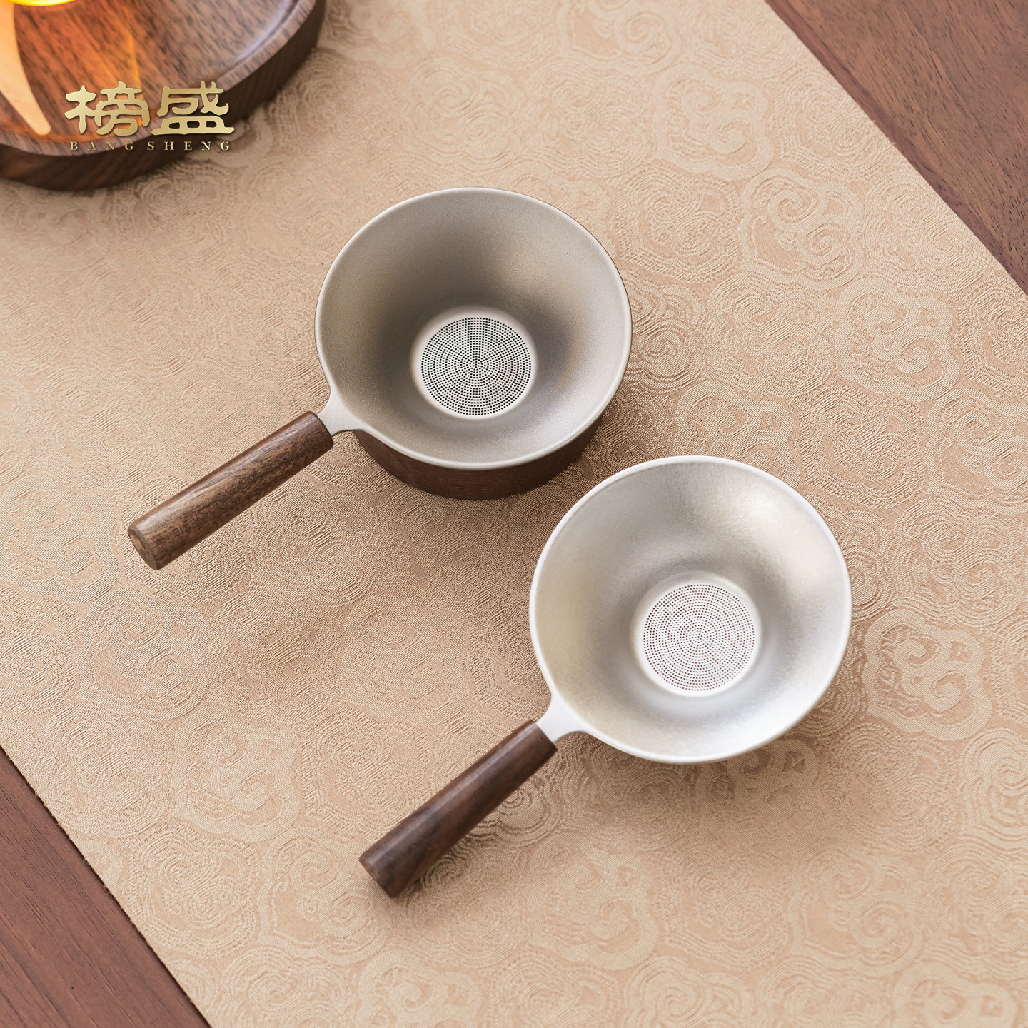 榜盛纯钛茶漏家用高档超细茶叶过滤网茶隔茶滤功夫茶具茶道零配
