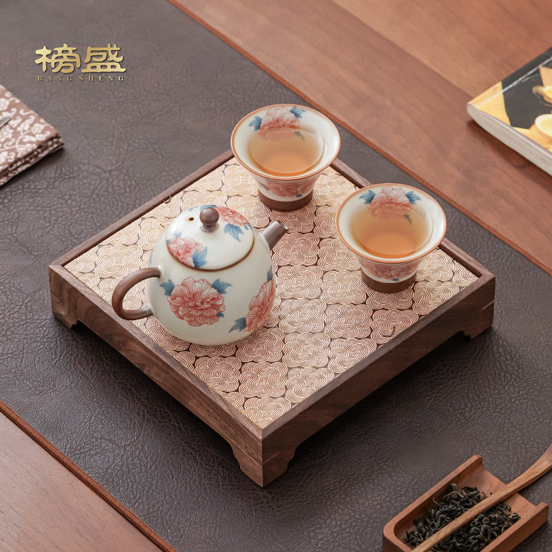 榜盛汝窑一人饮功夫茶具套装办公室2025新款轻奢泡茶壶茶杯套装