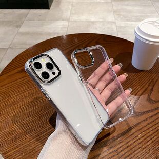 透明电镀镜框按键vivos18/s17/s16pro手机壳y52sy78软100/x90/x80