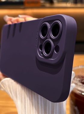 暗紫色S25适用三星S22+手机壳s23全包S24Ultra高级a54软A53A52A55