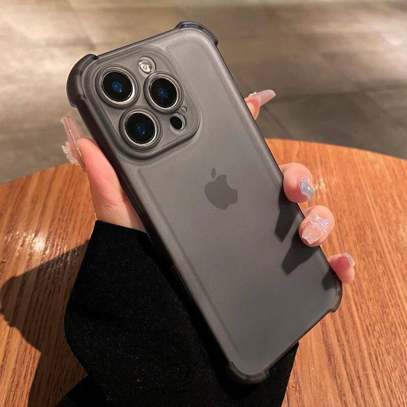 透黑色适用oppo reno15pro手机壳新款reno14四角13/12/11防摔全包