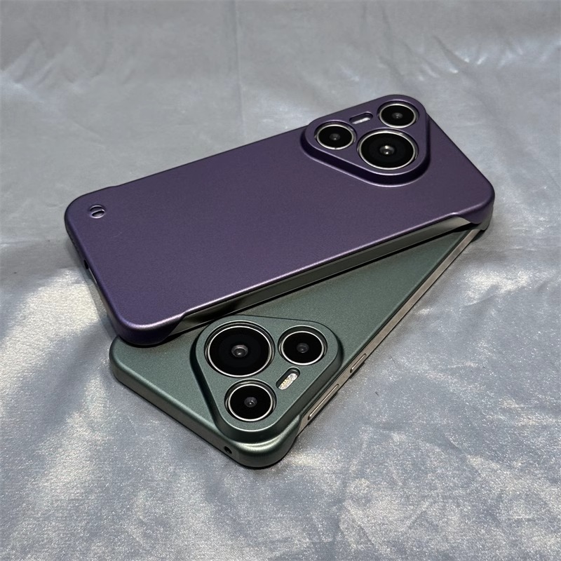 磨砂超薄无边框适用9华为nova12/11手机壳10电镀8se暗紫色70荣耀200/100裸感80半包x60i超薄X50i+硬壳x40gt