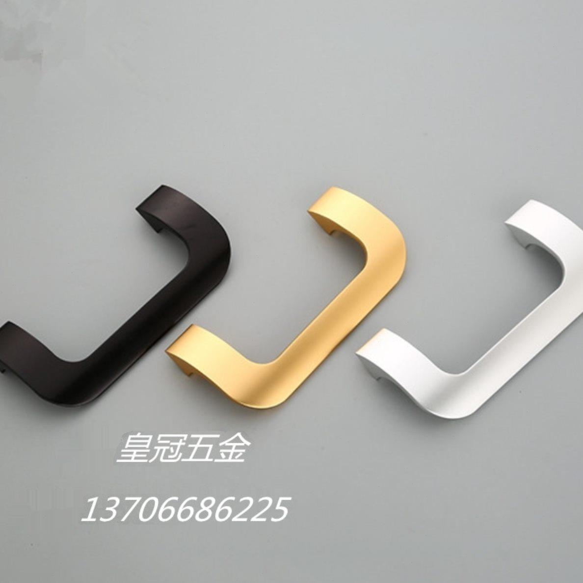 玻璃门新款立帆黑色铝合立帆帆简约大门拉手210孔距移门推拉把手