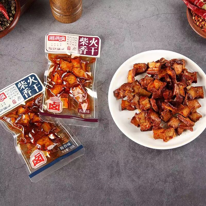 柴火香干豆腐干休闲食品湖南特产儿时经典麻辣小吃
