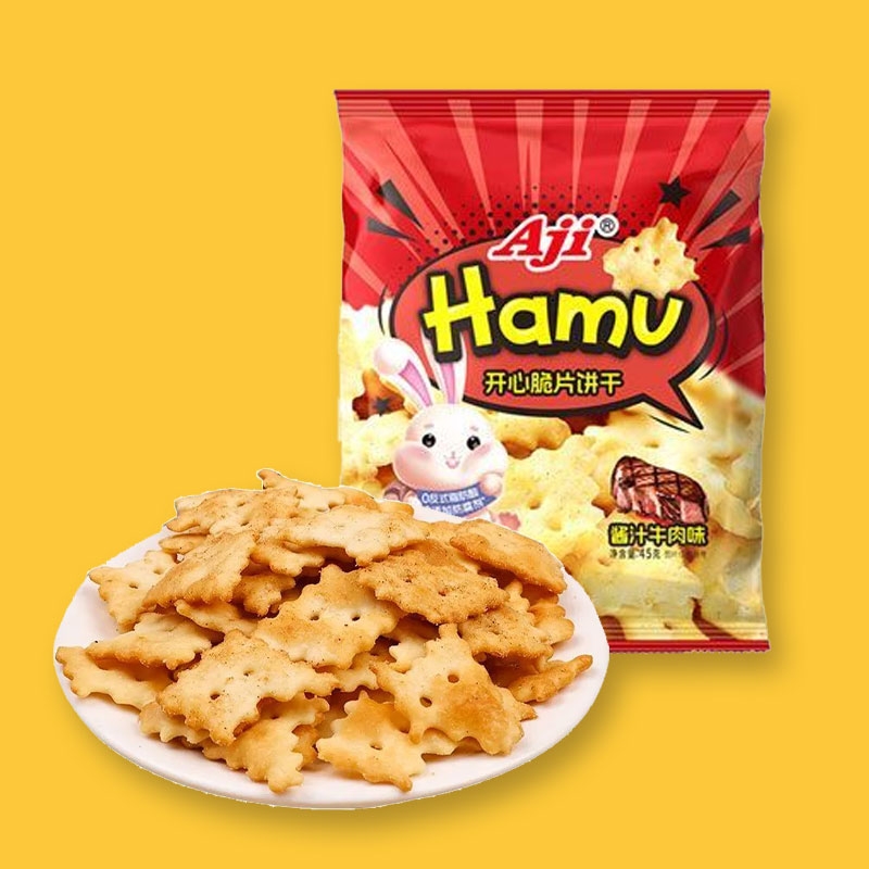Hamu开心脆片饼干酱汁牛肉味45g