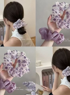 【1条】秋冬紫色波点大肠发圈