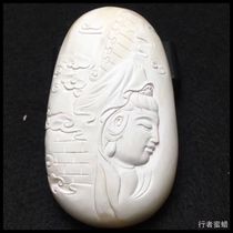 天然琥珀蜜蜡原矿俄料白花瓷白观音鸡油黄无事牌佛珠水滴吊坠直播