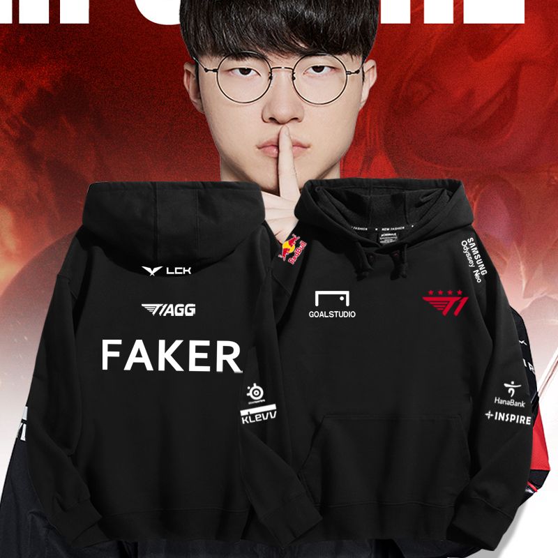 SKTT1战队服FAKER同款外套S14全球总决赛LCK小吕布连帽卫衣秋冬