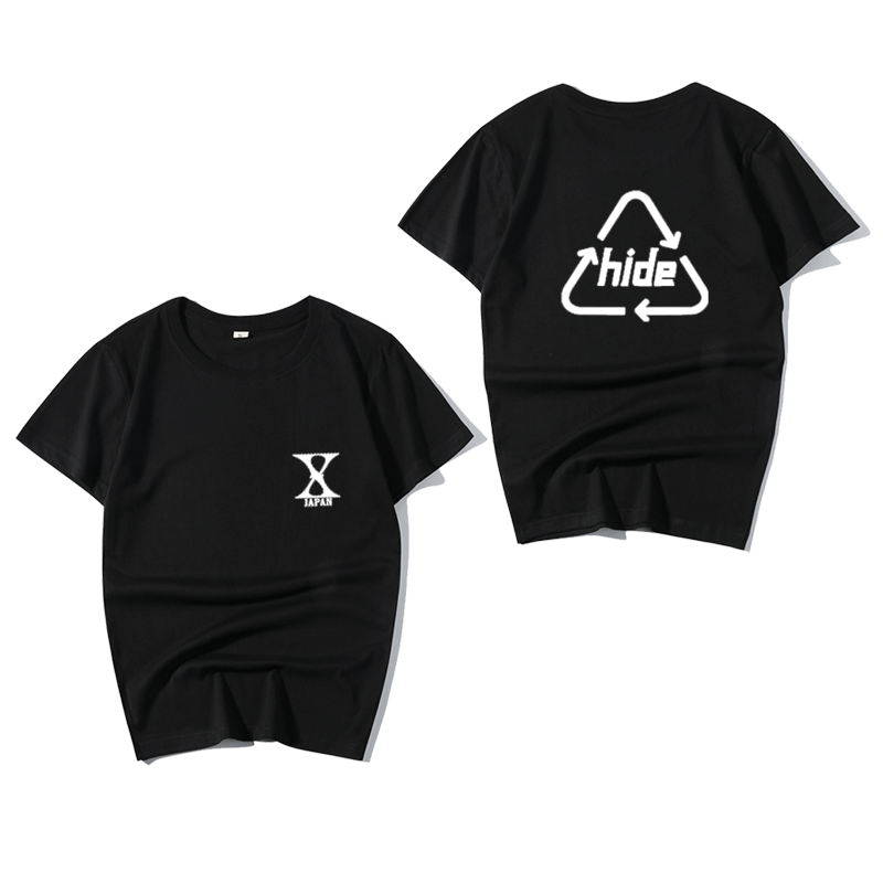打歌服x-japan朋克摇滚乐队hide松本秀人纯棉短袖t恤男女学生夏季
