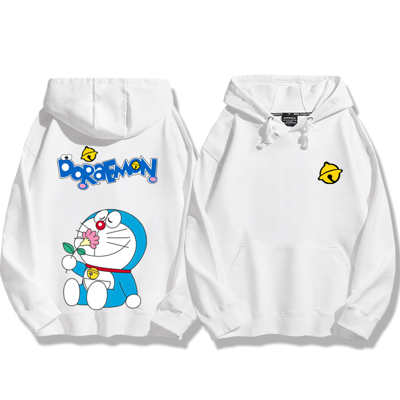 哆啦A梦动漫机器叮当猫联名周边连帽卫衣男女日系百搭秋冬外套潮
