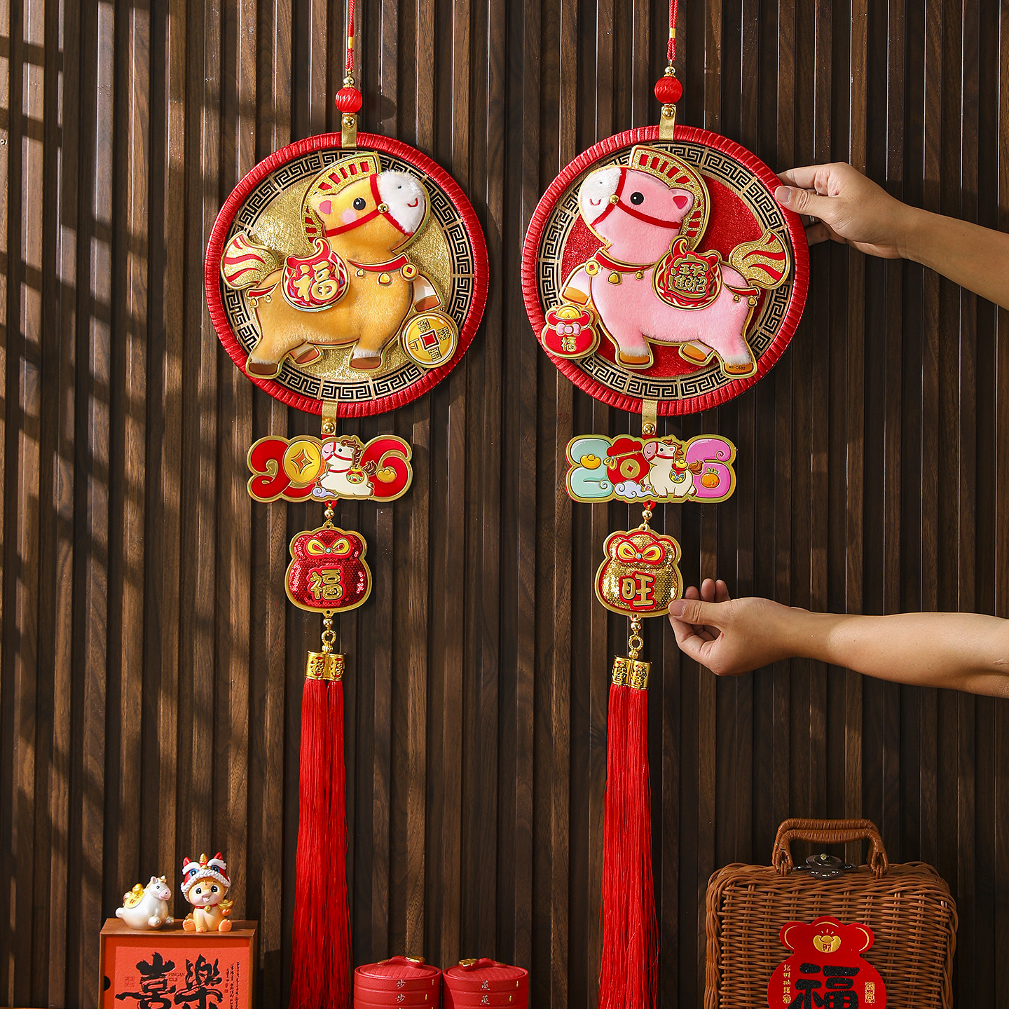新年春节装饰挂件2026马年新款立体毛绒生肖挂饰过年客厅玄关门挂,节庆用品/礼品,挂饰/生肖挂饰,淘宝优惠券,粉丝福利购,淘宝优惠卷