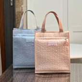 仙女风便携手提袋马卡龙色褶皱妈咪饭盒包学生便当餐包水杯手提袋