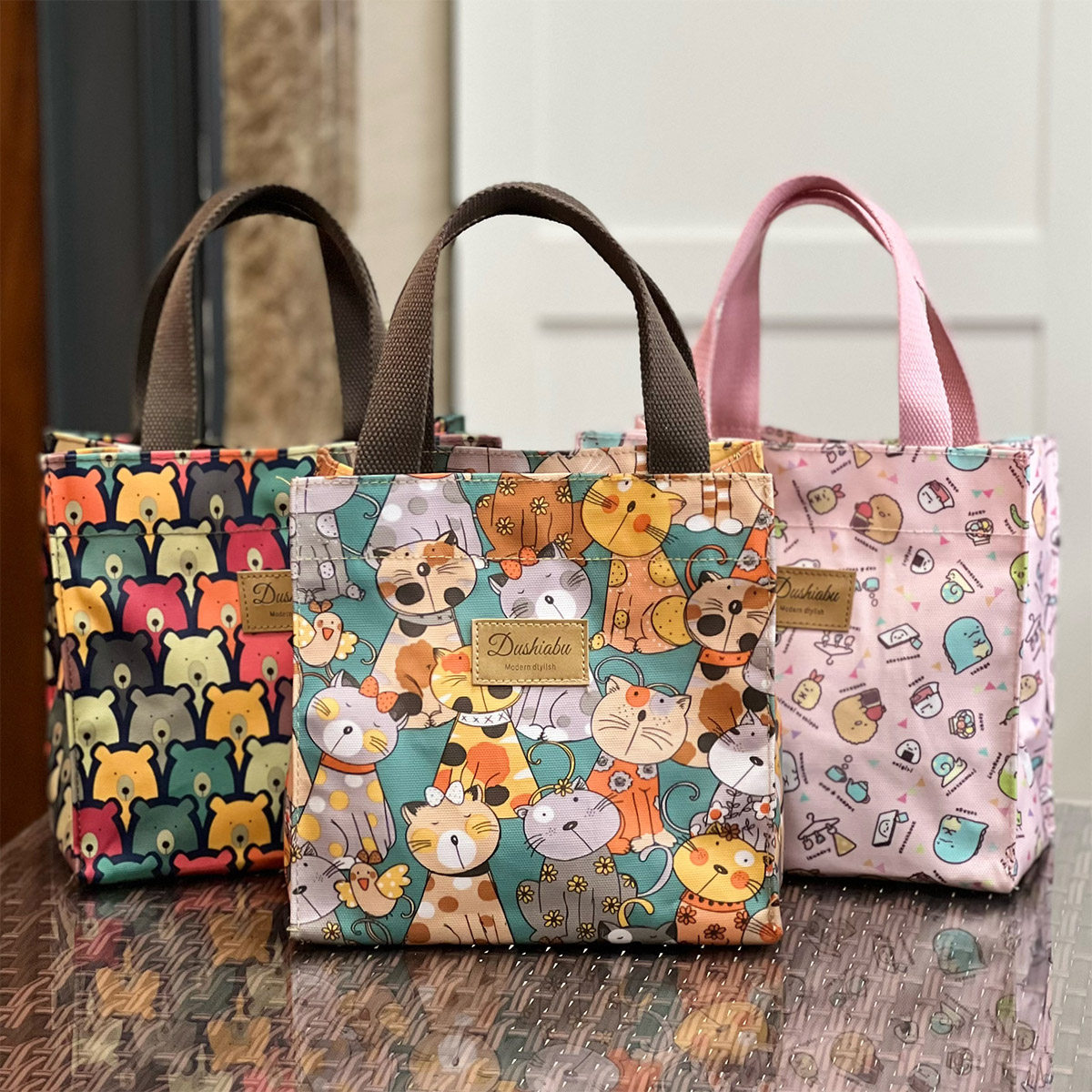 韩版便携手提袋百搭时尚卡通妈咪饭盒包学生便当拎包水杯手提袋,箱包皮具/热销女包/男包,通用款女包,淘宝优惠券,粉丝福利购,淘宝优惠卷