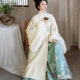 云亭汉服女冬款胖MM对襟长袄马面裙大码知否拜年服明制国风加厚宋