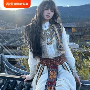 新疆维吾尔族马甲云南大理古国公主民族风凤凰古城闺蜜旅拍异域风