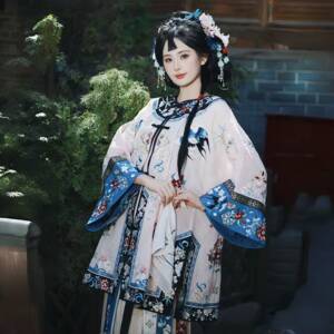 清汉女对襟重工粉色刺绣新中式国风宫廷风日常圆领套装晋商少奶奶